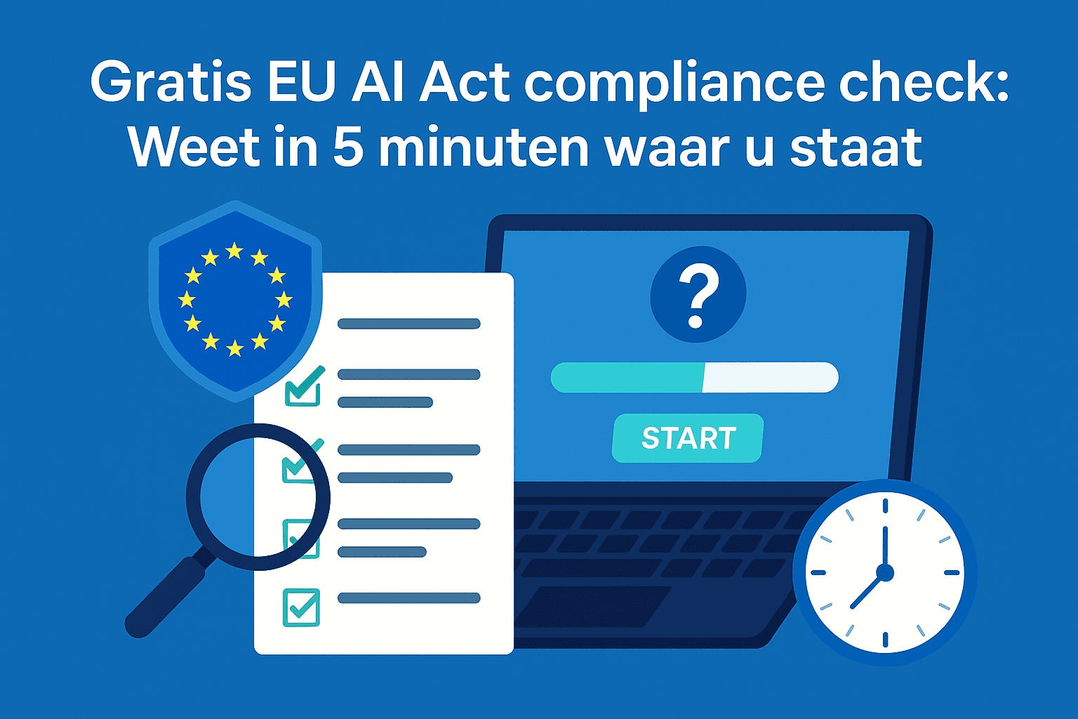 Gratis EU AI Act compliance check: Weet in 5 minuten waar u staat