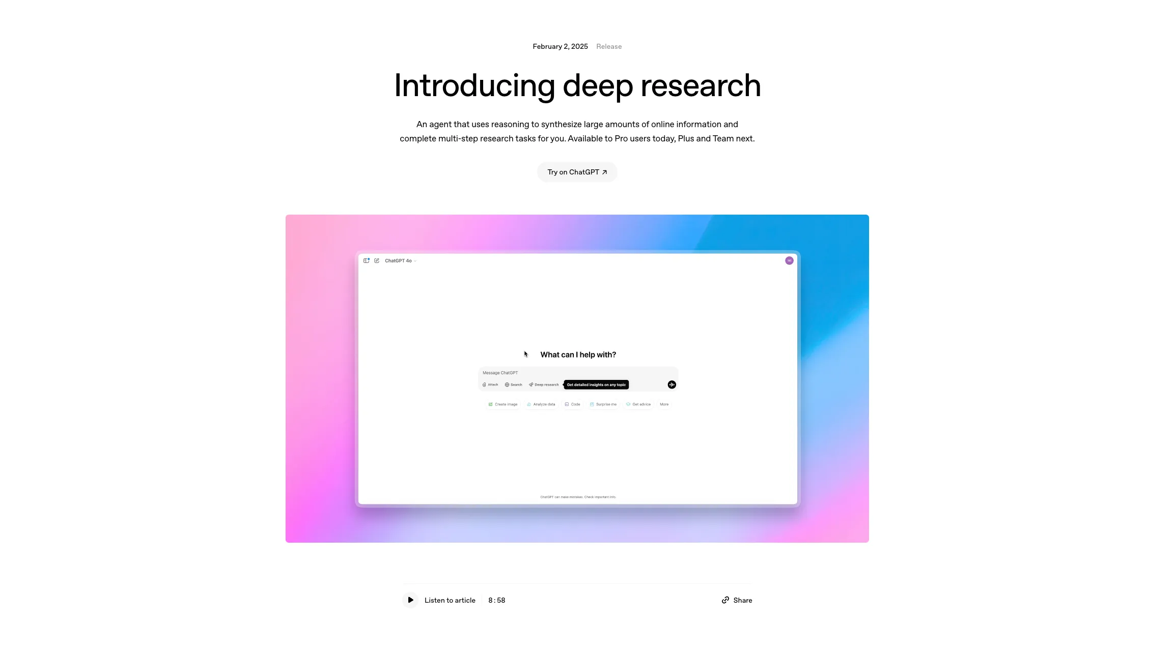OpenAI Deep Research: The Future of Intelligent Research