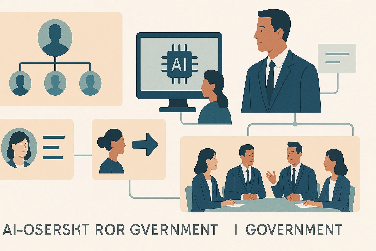 AI governance-structuur met verschillende toezichtslagen en escalatieprocedures